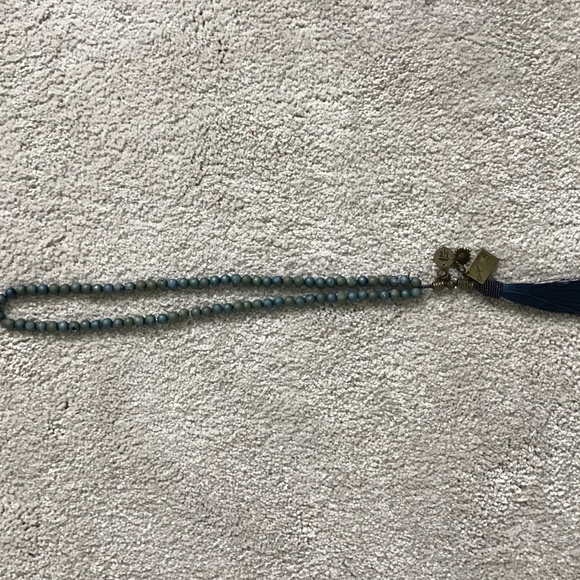 Druzy Metallic Stone Mala Necklace - Picture 1 of 4
